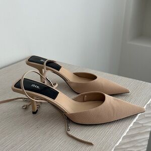 Zara Elegant Tan Women's Heels
